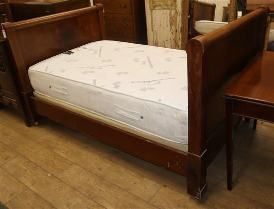 A 19th century French Empire style bed frame W.4ft